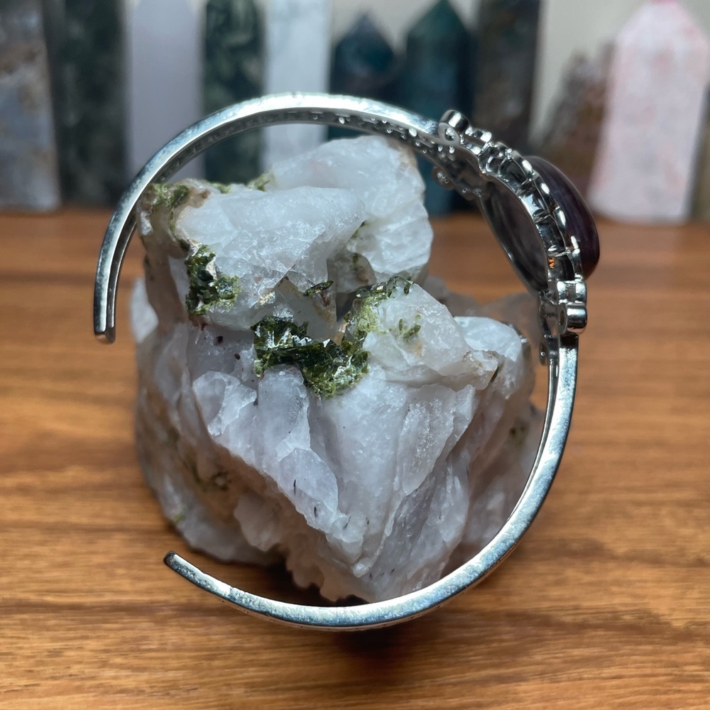 Lepidolite Adjustable Crystal Cuff - image 3